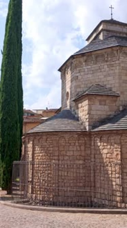 Romanesque San Nicolas Chapel Architecture in Girona
