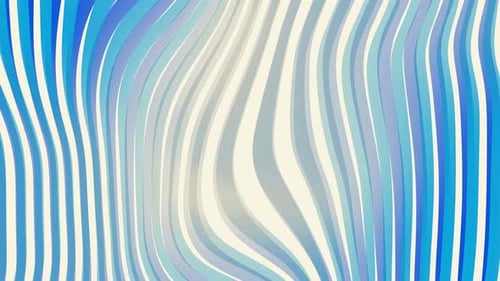 Abstract Blue and White Fluid Wavy Lines Looping Background