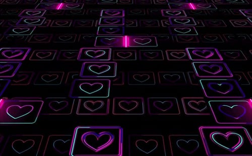Heart Shape neon Vj Loop