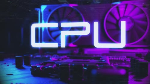 Cpu Futuristic Technology Type Animation