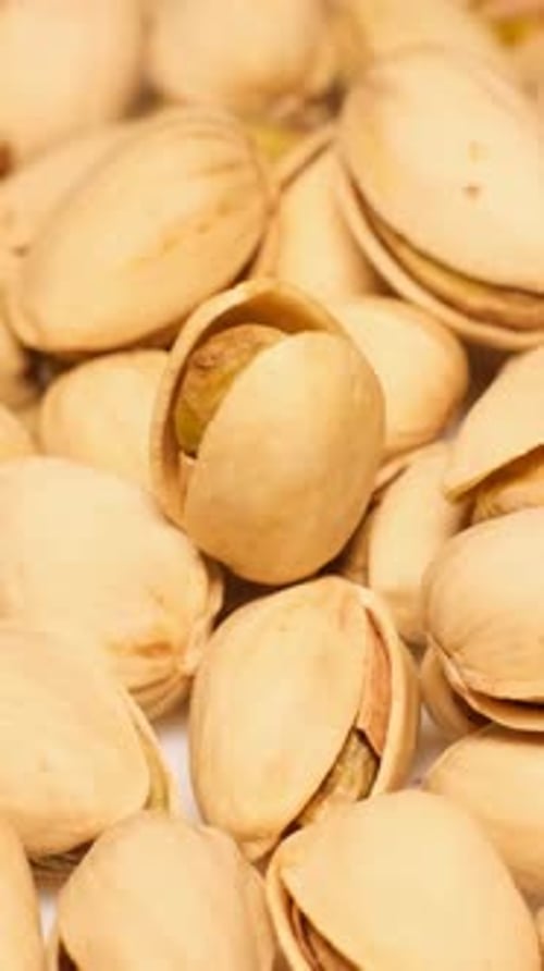 Pistachios Nuts Closeup Pistachios Background Bunch of Pistachios Close Up Vertical Video