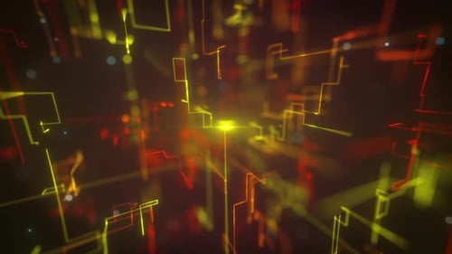 Futuristic Abstract Technology Grid Lines Background Loop