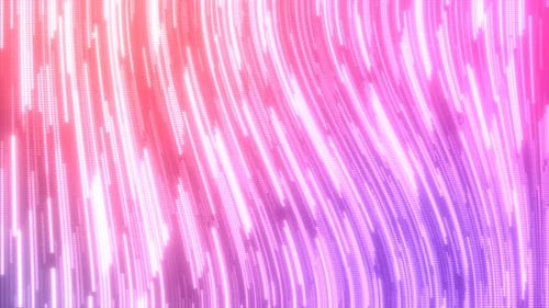 Vibrant Neon Glowing Wavy Lines Background Loop