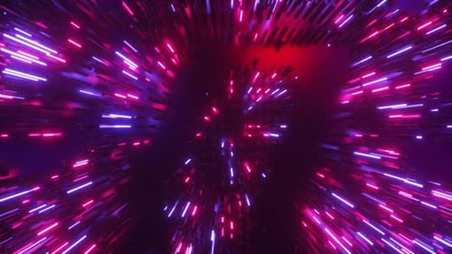 Neon Glowing Strings Futuristic Backdrop Loop