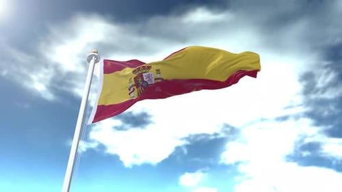 Spain Flag Loop 4K