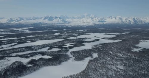Aerial view on Denali mountain