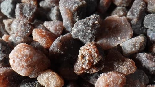 Himalayan Black Salt Rocks Close Up