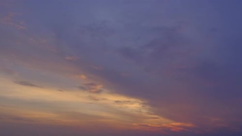 Pink Sky Cloudscape at Sunset