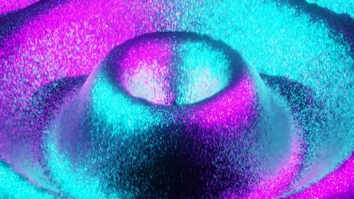 Vollständige magische Wellen-Hintergrund-Loop-Animation in Cyan und Lila in 1080HD