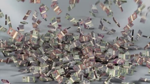 Nigeria Money - Naira Stacked Money Falling - Nigerian Currency