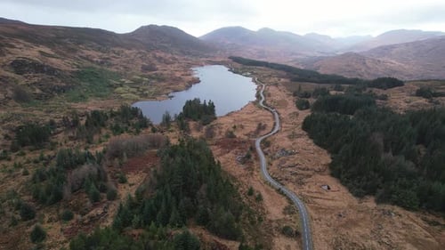 Drone video of The Kerry Mountains near Killarney Ireland
