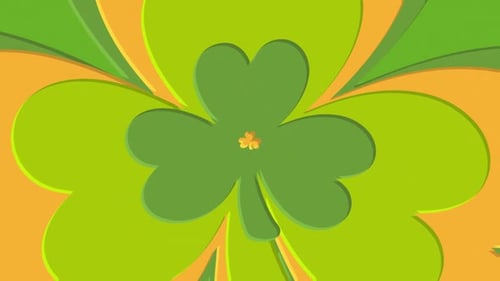 Grünes und goldenes Kleeblatt als Hintergrund zum St. Patrick's Day