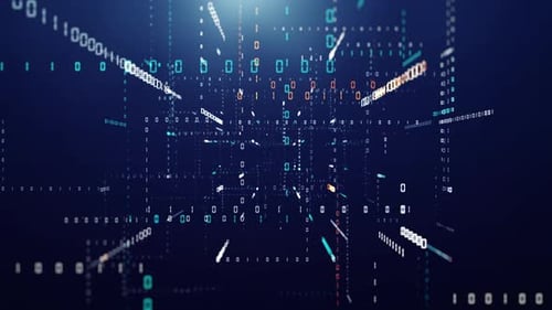 Visualização abstrata de dados digitais.