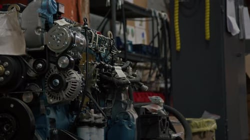 Tractor Combustion Engine at Factory