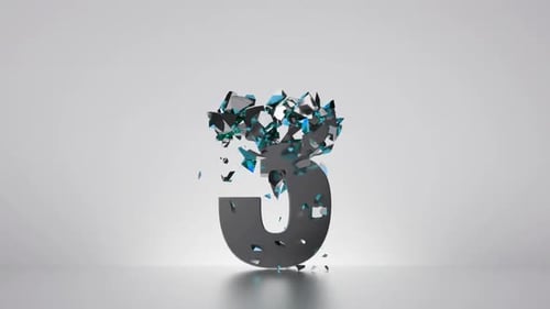 3d animated countdown one to ten on white background