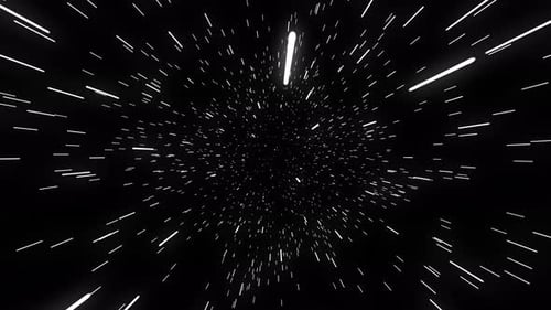 Futuristic Hyperspace Warp Speed Star Tunnel Background