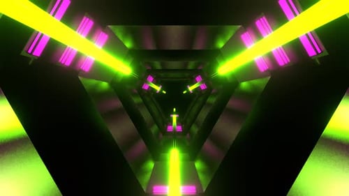 Green And Pink Starship Engine Energy Tunnel Background Vj Loop In 4K