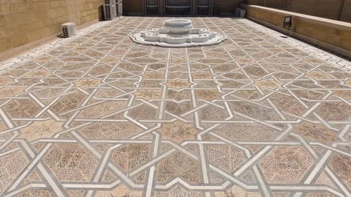Mausoleum of Mohammed V courtyard, Hassan Tower, Rabat, Morocco - tilt-up reveal