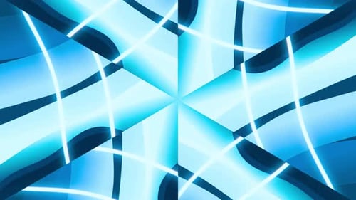Vibrant blue neon light pattern with dynamic intersecting lines