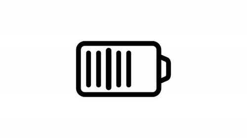 Flat Design Battery Charging and Discharging Animation Loop