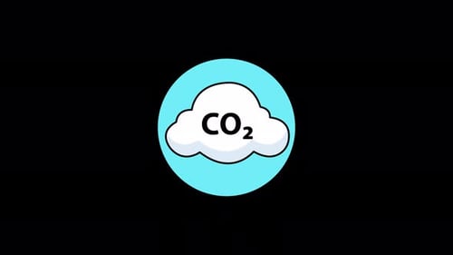Cloud mit CO₂-Animationsvideo — transparent