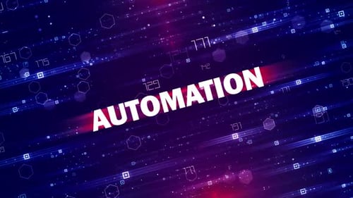 Futuristic Digital Data Grid Automation Text Reveal