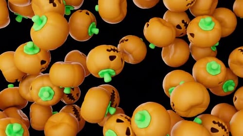 Pumpkin Halloween Transition alpha channel