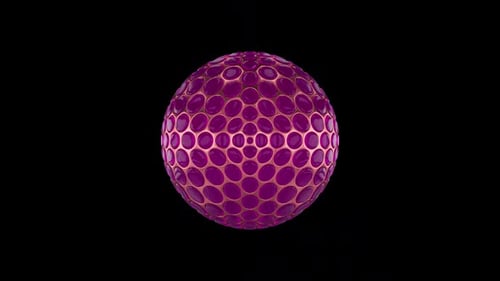 Esfera rosa futurista abstrata Alpha Loop