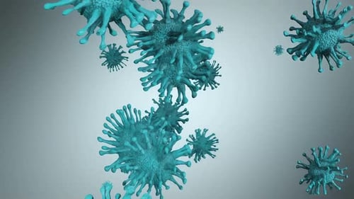 3D Microorganisms Floating Animation for Medical Science Projects