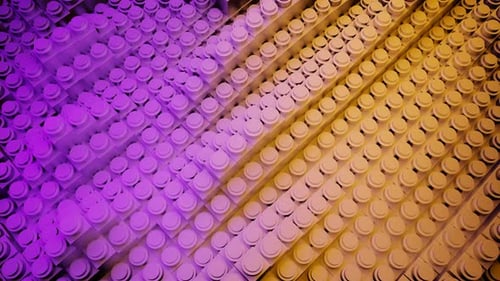 Colorful lines move with wave hypnotic effect. Design. Stripes with dots move in 3d waves.