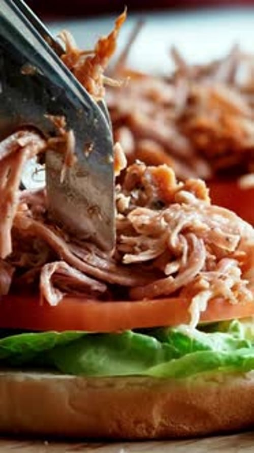 Vertical View Of Burger