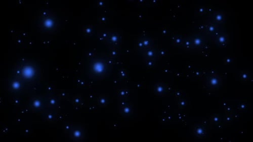 Blue Circle Particles Loop Background