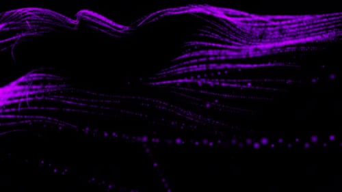 Abstract Flowing Purple Particle Lines Background Loop