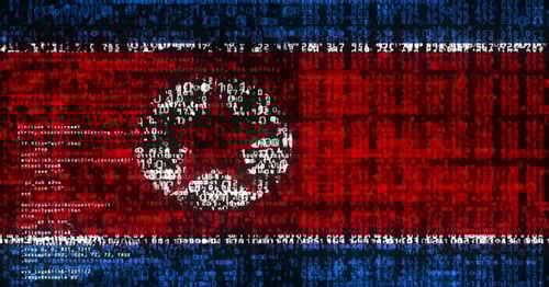 North Korea flag digital code