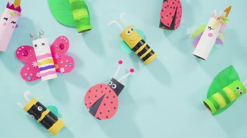 Crafty Paper Bugs with Smiling Faces