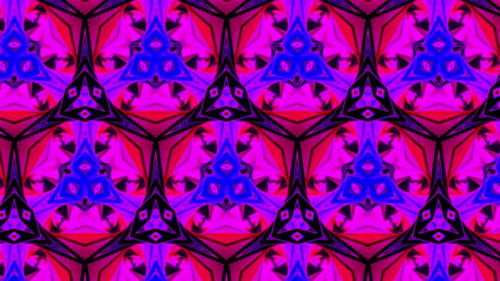 Vibrant Abstract Geometric Kaleidoscope Pattern Loop