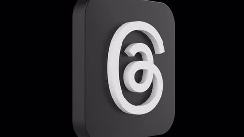 Modern 3D @ Symbol Rotating Animation