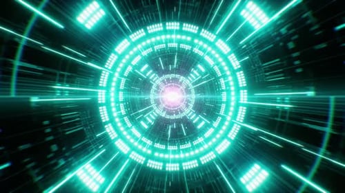 Cybertunnel mit Fackel