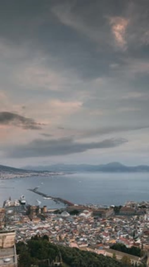 Naples Italy Top View Skyline