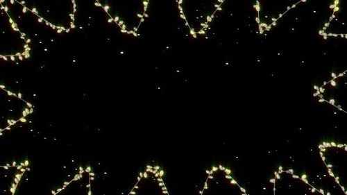 Christmas Fairy Lights Festive Frame Animation