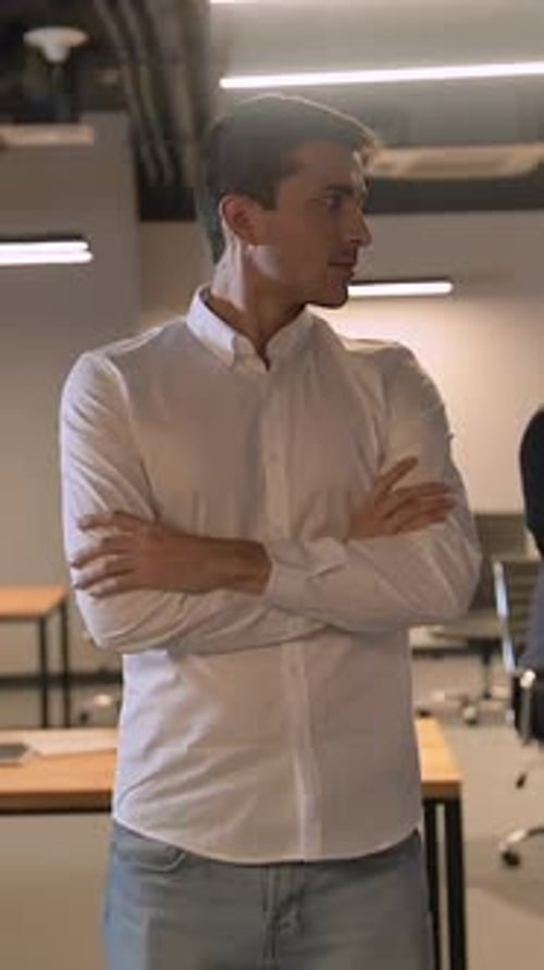 Man in Modern Office Portrait with Arms Crossed