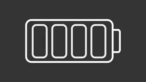 Minimalist Battery Charging Line Icon Animation