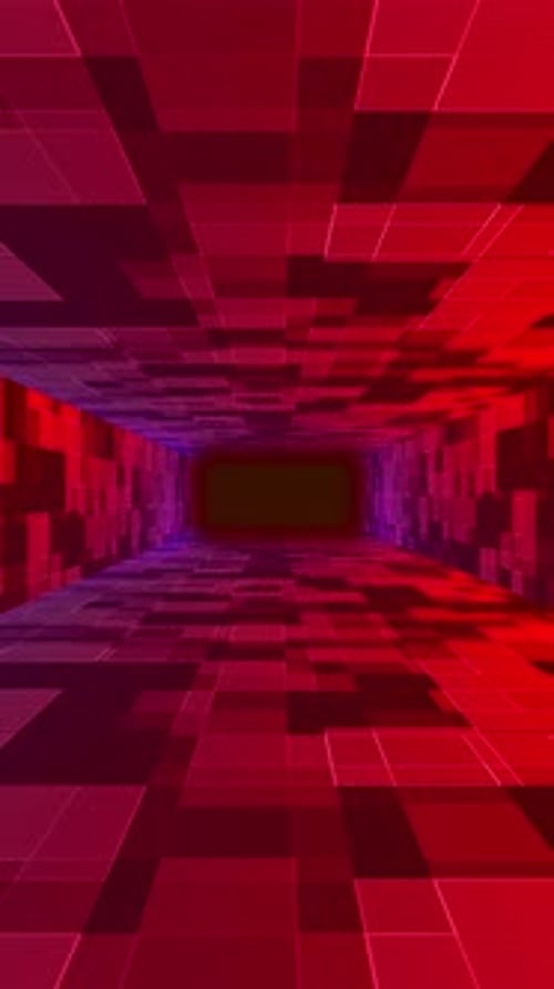 Futuristic metaverse hi-tech user interface Hi-tech sci-fi tunnel. glow lines digital data Futuristi