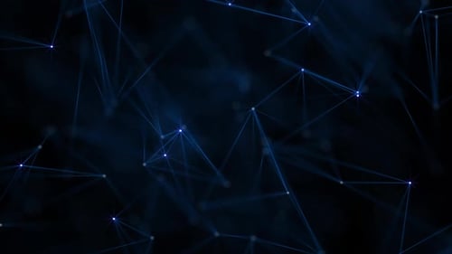 Dark Blue Plexus Technology Background Animation