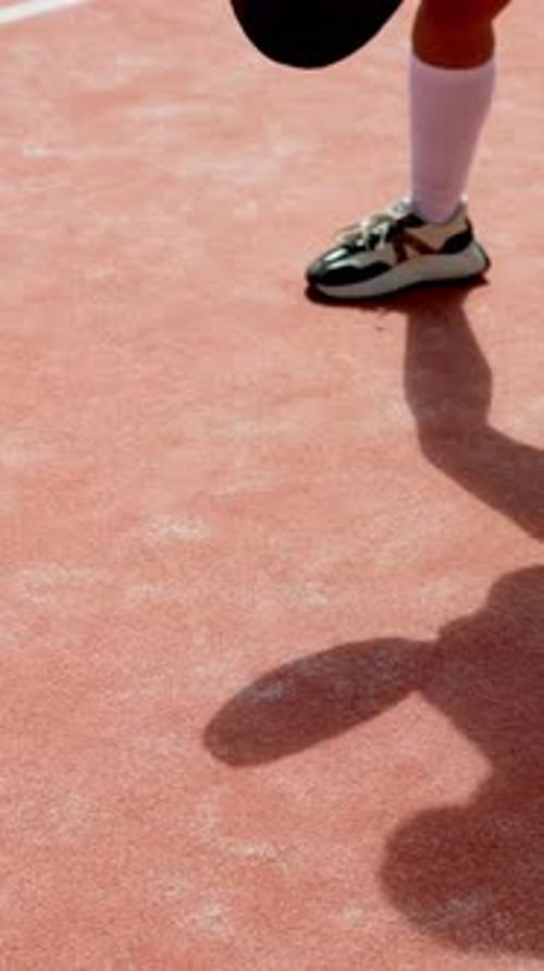 Shadow, ground and padel tennis with person on court for competition, challenge and training