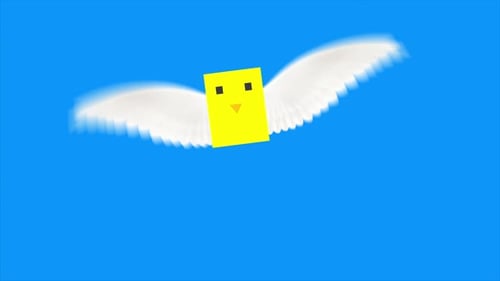 Flying Geometric Bird Character Animation