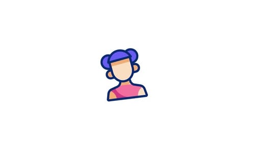 Animated Flat Design Icon of a Person Rotating