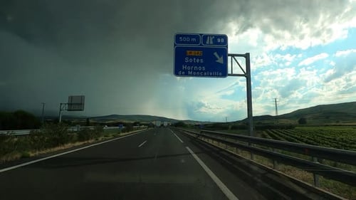 Heavy Clouds Over Highway