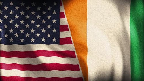 Usa And Cote Divoire Background Loop