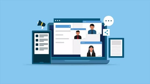 Laptop Home Office Remote Work Flat 2D